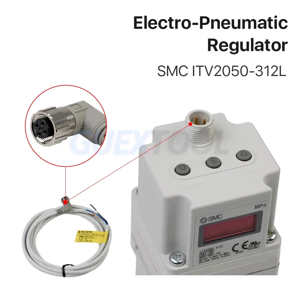 Imagem -02 - Smc Válvula Hidráulica Regulador Elétrico Fibra Laser Máquina de Corte de Metal Dispositivo de Controle de Pressão de ar Itv2050312l