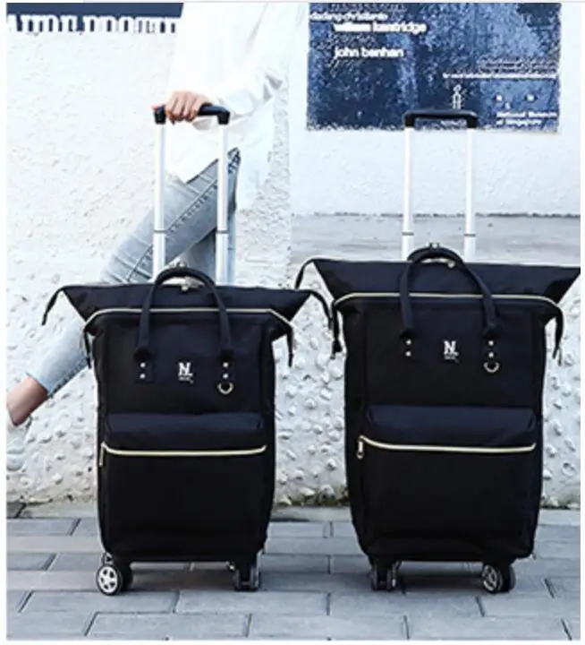 24 Inch Women trolley Backpacks carry on luggage bags Travel Trolley Bags Rolling luggage bags with wheels Wheeled Backpack bags