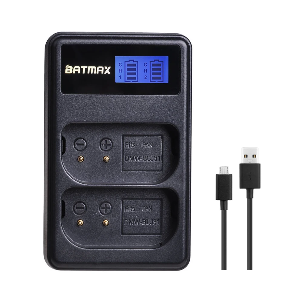 LCD USB Dual DMW-BLJ31 DMW BLJ31 Battery Charger for Panasonic LUMIX DC-S1, DC-S1R, DC-S1H Mirrorless Cameras