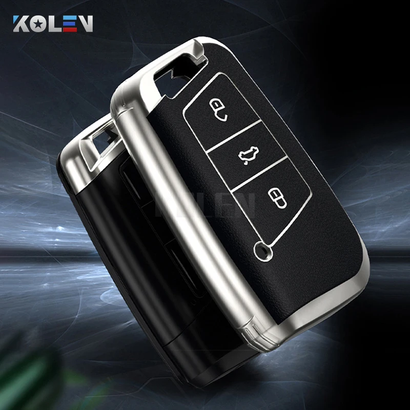 Tpu Leather Car Key Case Cover Protector Fob For VW Volkswagen Passat B8 Magotan Golf For Skoda Kodiaq Superb A7 Accessories - Image 4