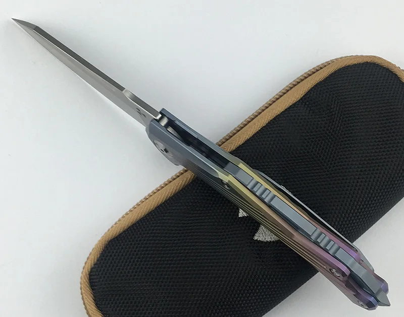 LEMIFSHE JK3287Ti cuchillo plegable EDC de titanio para acampada - imagen 3
