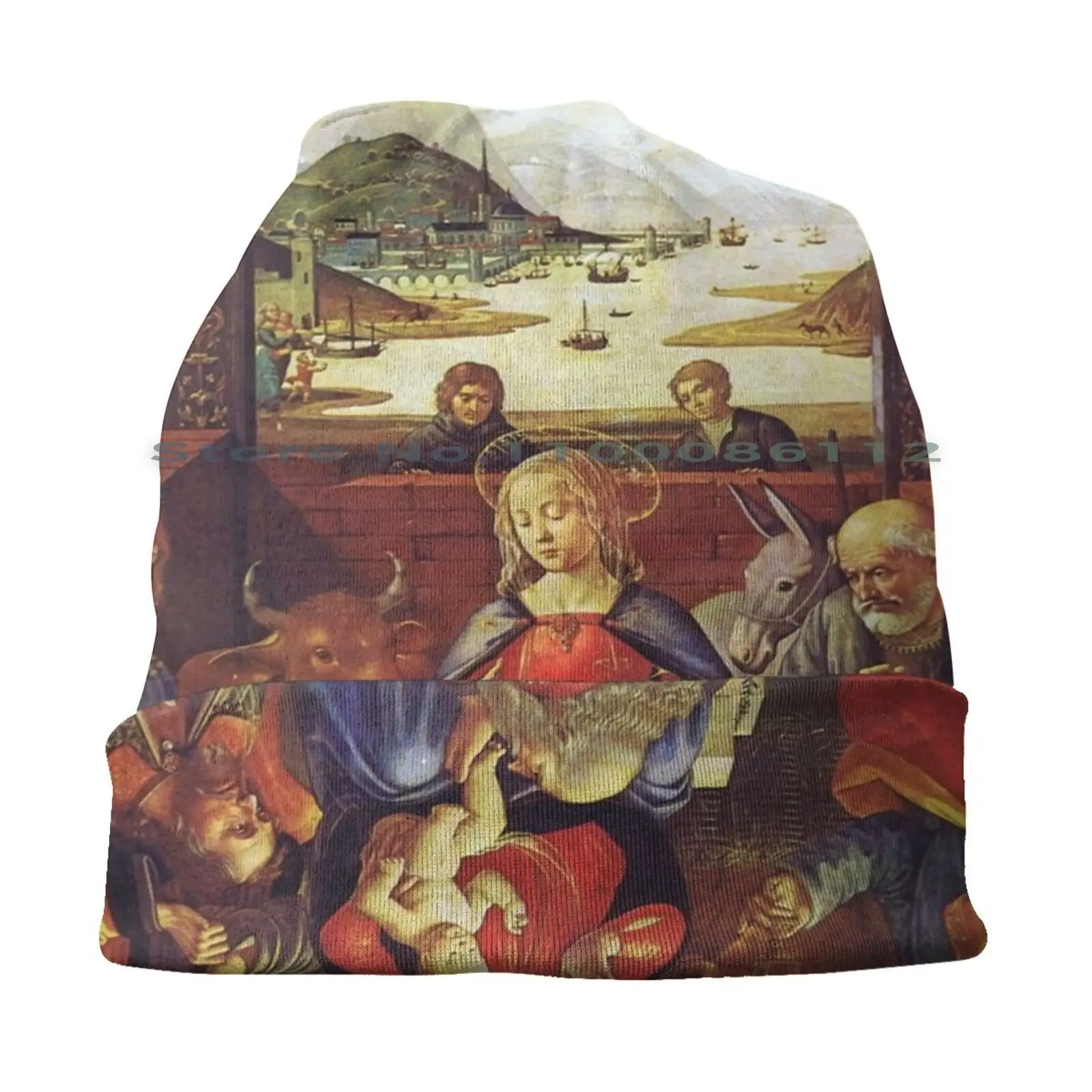 Christian Epiphany Bucket Hat Sun Cap Religious Art Jesus Birth Holy Christmas Italian Renaissance Classic Painting Brimless