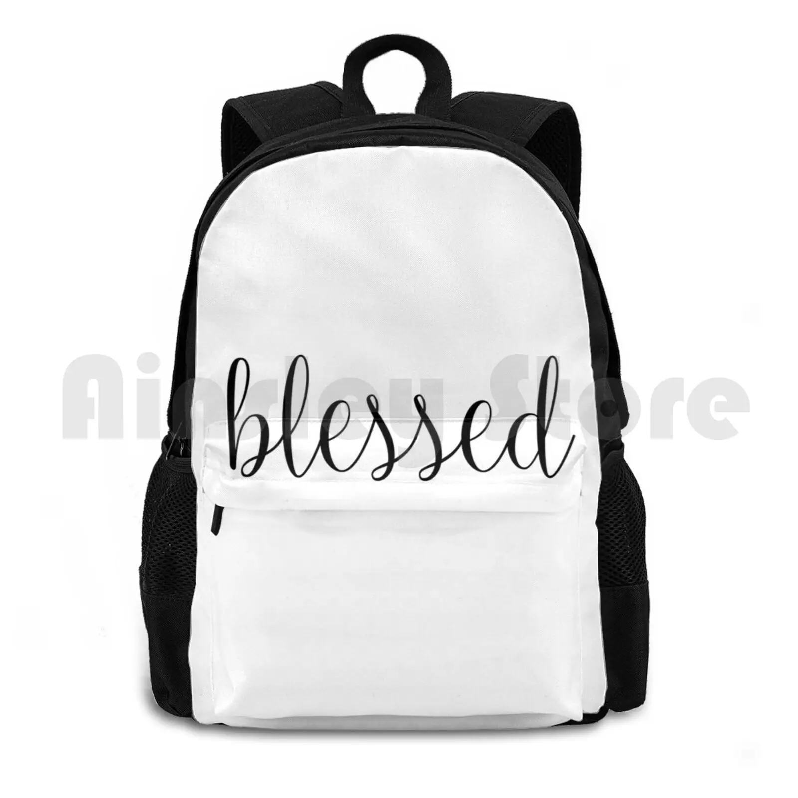 Blessed Outdoor Hiking Backpack Riding Climbing Sports Bag Blessed Bless Christian Motivational Inspirational Colorful Colors