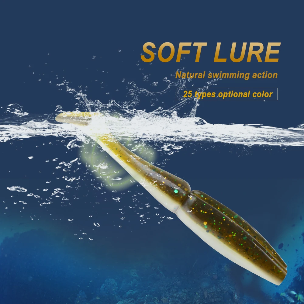 FISH KING One Up Shad Fishing Lure Soft Baits 105mm/11g Silicone Wobbler Bass Bait Artificial Fishing soft Lure Leurre Souple