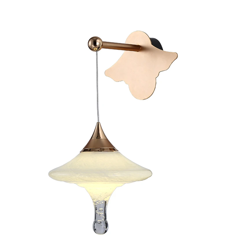 

Nordic modern cloud water drop wall lamps living room bedroom bedside lamp glass design hotel corridor decor wall sconces lights