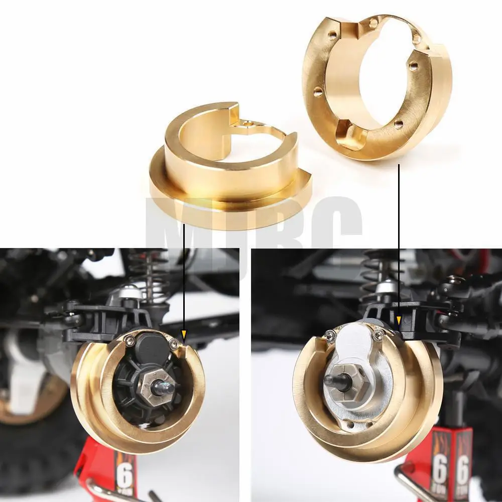 

2PCS Portal Brass Counterweight Balance Weight for 1:10 RC Crawler Trax TRX-4 TRX-6