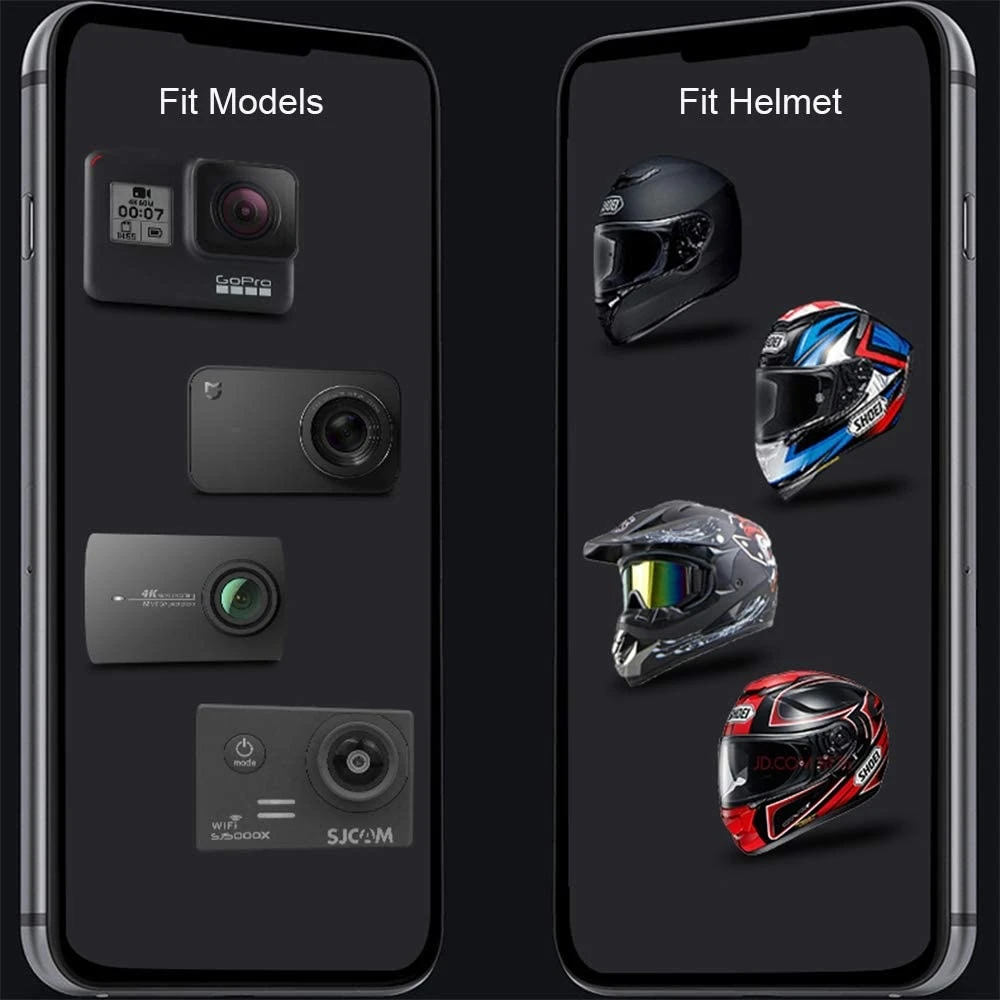Helm Strap Halterung Für Gopro Hero 11 10 9 8 7 6 5 4 3 Motorrad Yi Action Sport Kamera Halterung volle Gesicht Halter Zubehör – Detail 6