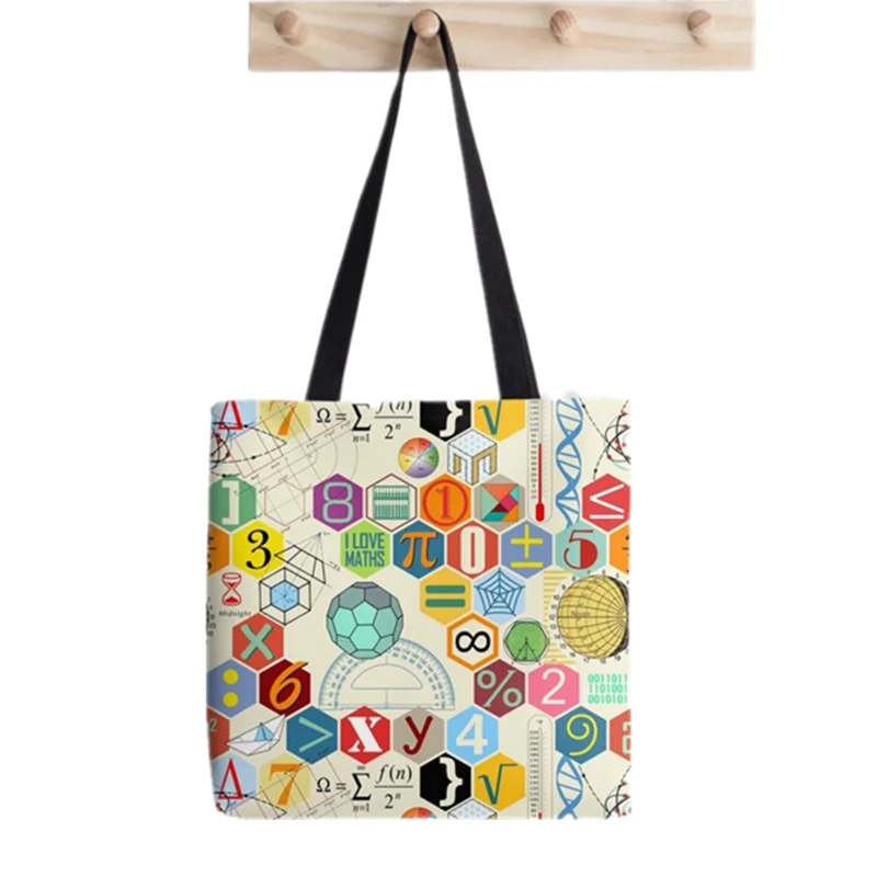 

2021 Shopper MATH Tote Bag Printed Tote Bag women Harajuku shopper handbag girl Shoulder shopping bag Lady Canvas Bag