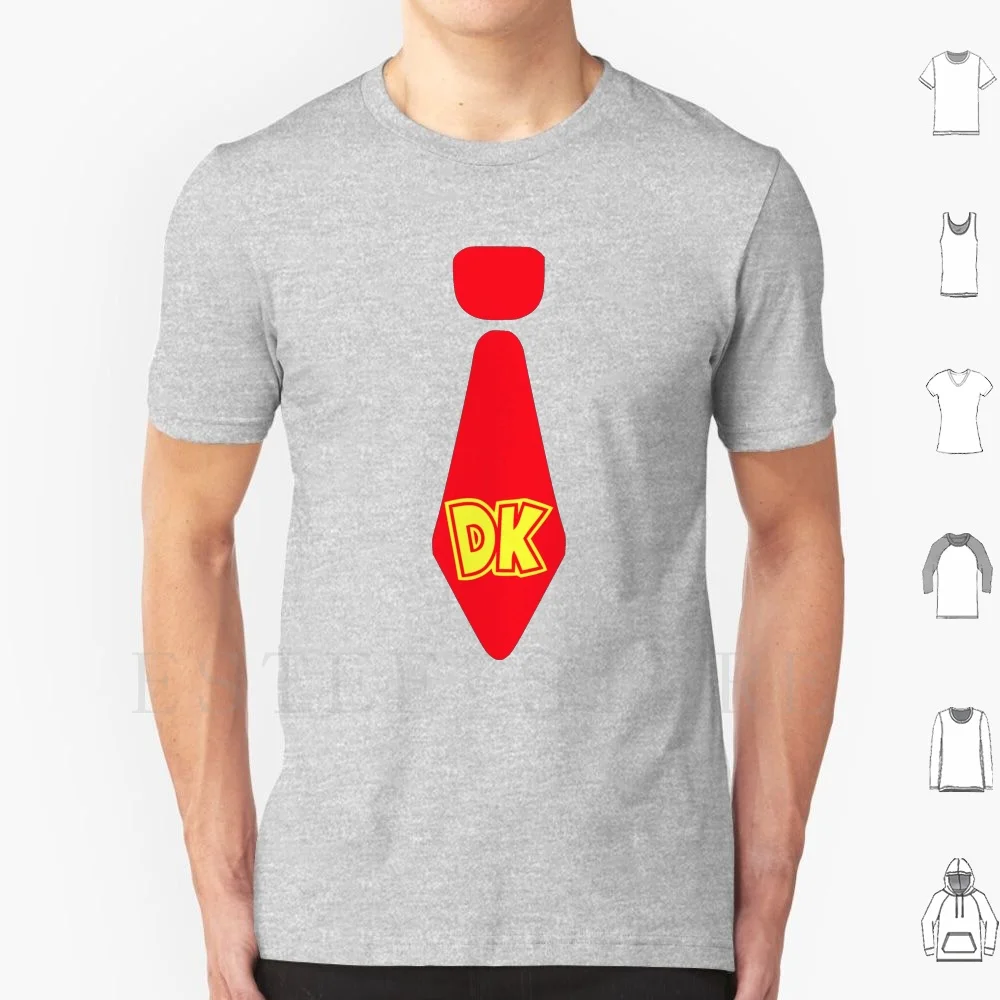 Dk Tie T Shirt DIY Big Size 100% Cotton Donkey Kong Country Returns 64 Switch Super Diddy Kong Kong Arcade Retro Adventure