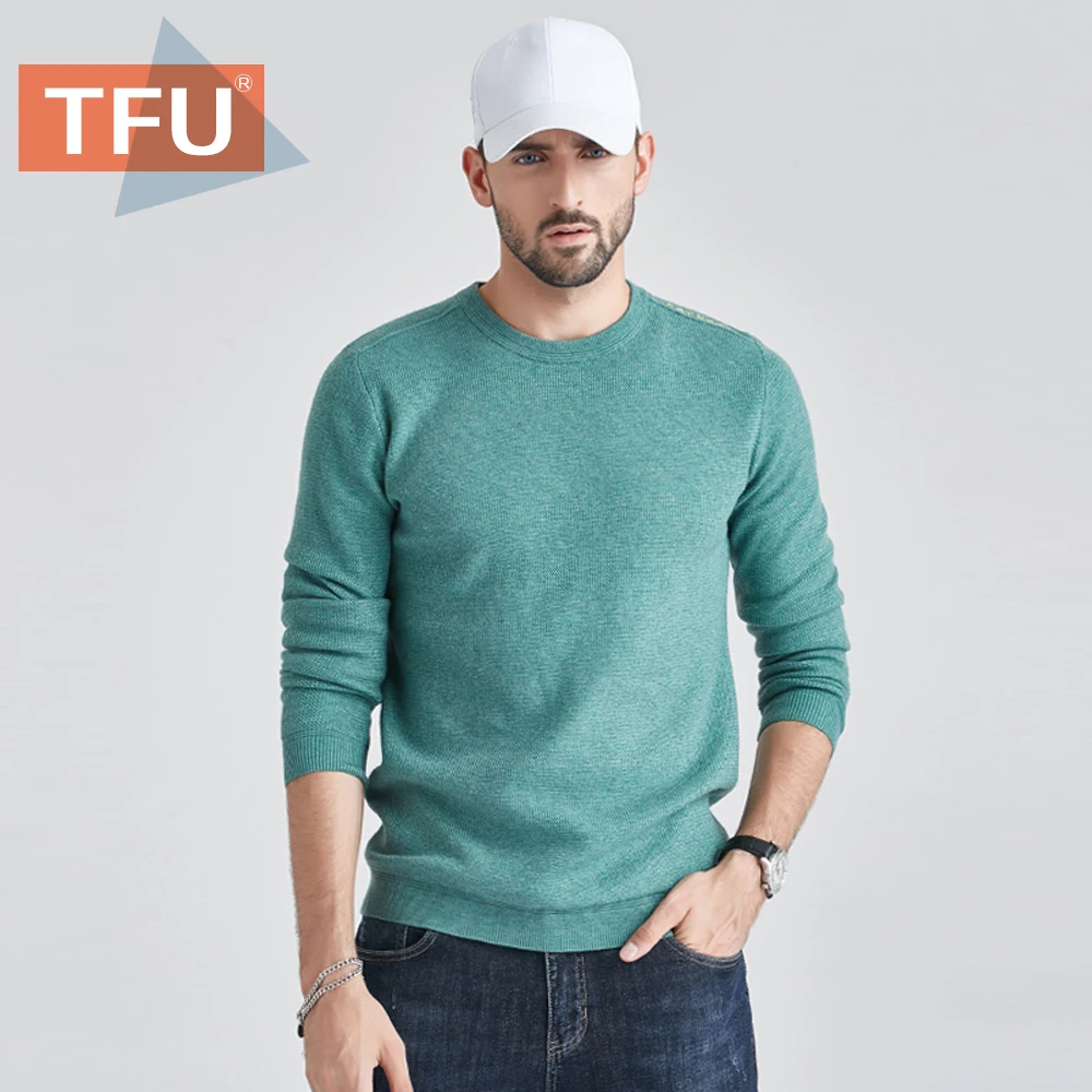 

TFU Men 2020 Spring Brand New Casual Computer Knitted Cotton Warm Sweaters Pullover Men Autumn Fashion Mixed Color Sweater Men