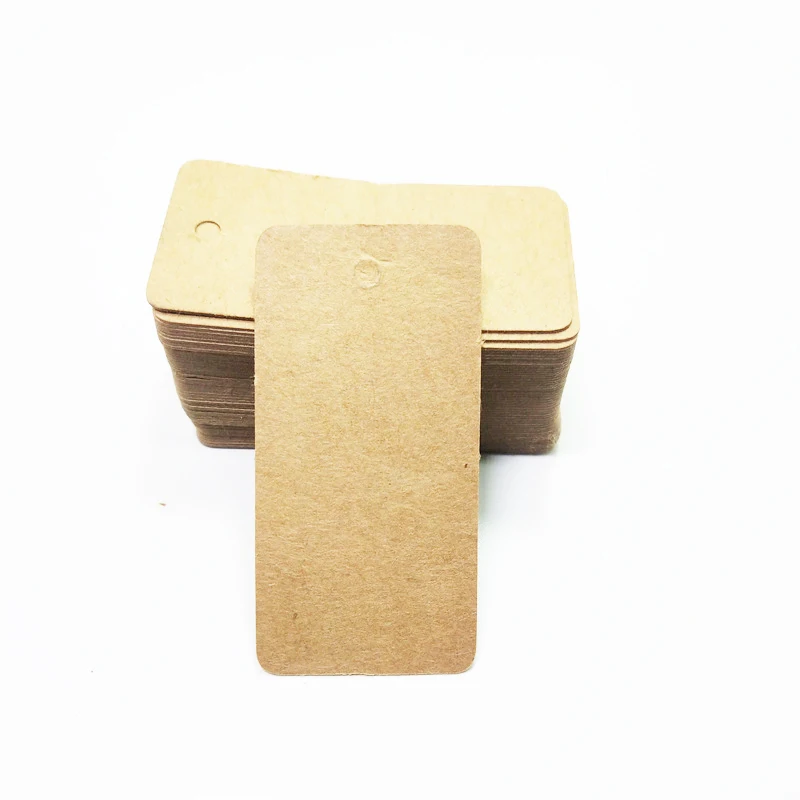 5X10Cm Kraft Paper Swing Tags Name Rectangle Paper Label For Clothing Hang Tags For Gift Regards Blank Tag Id Card Price Lists