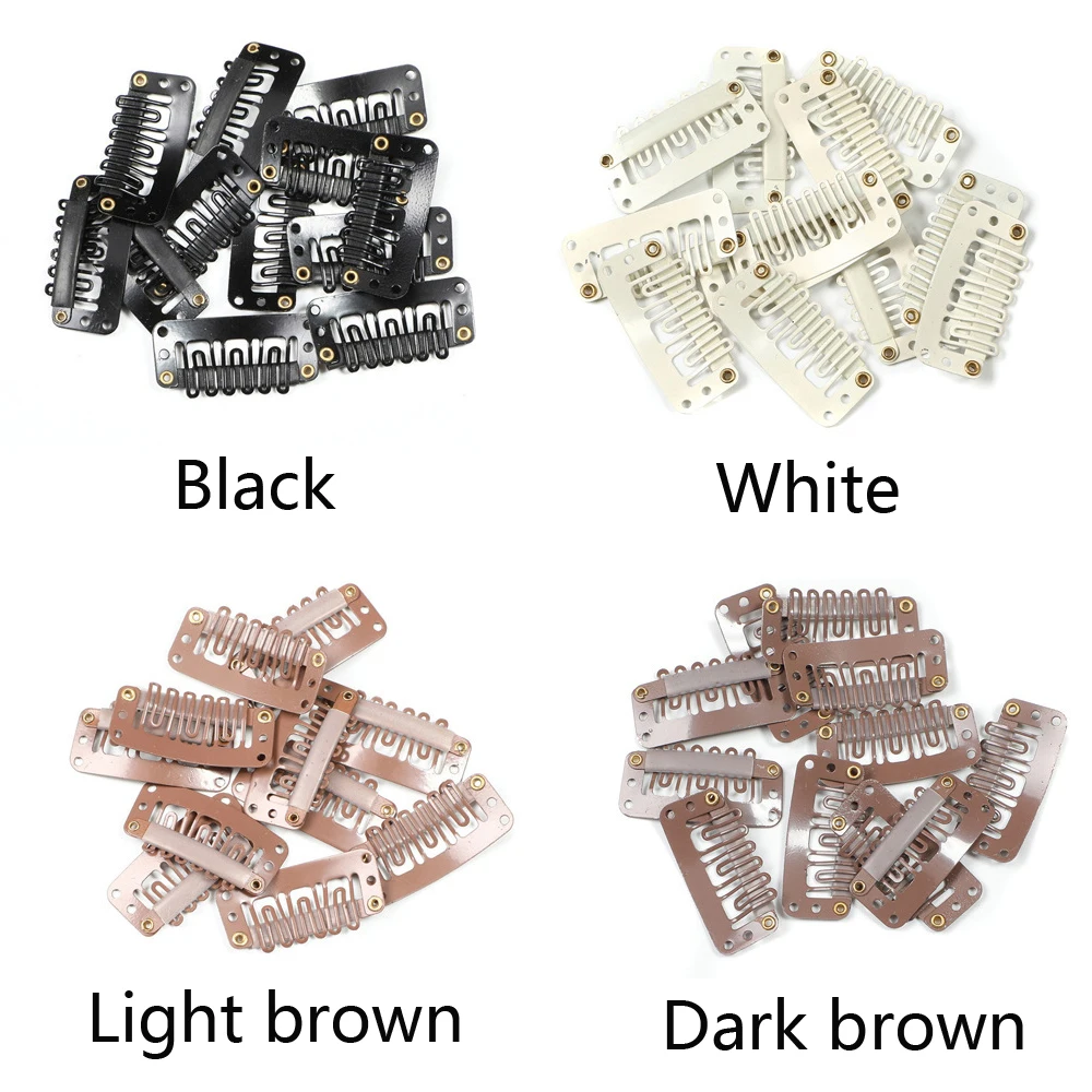 U Shaped Wig Clips Metal Snap Clips for Hair Extensions Barrette Salon Grip Pins Hair Styling Tools Accessory Tool