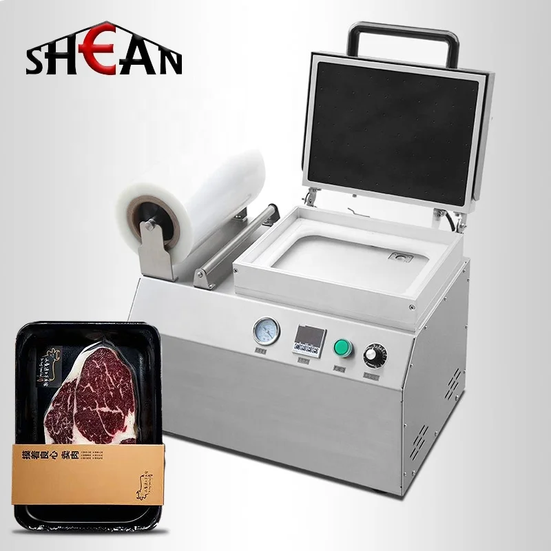 Rau Nấu Chín Thực Phẩm Da Đóng Gói Hút Chân Không Máy Chế Biến Cá Da Máy Đóng Gói