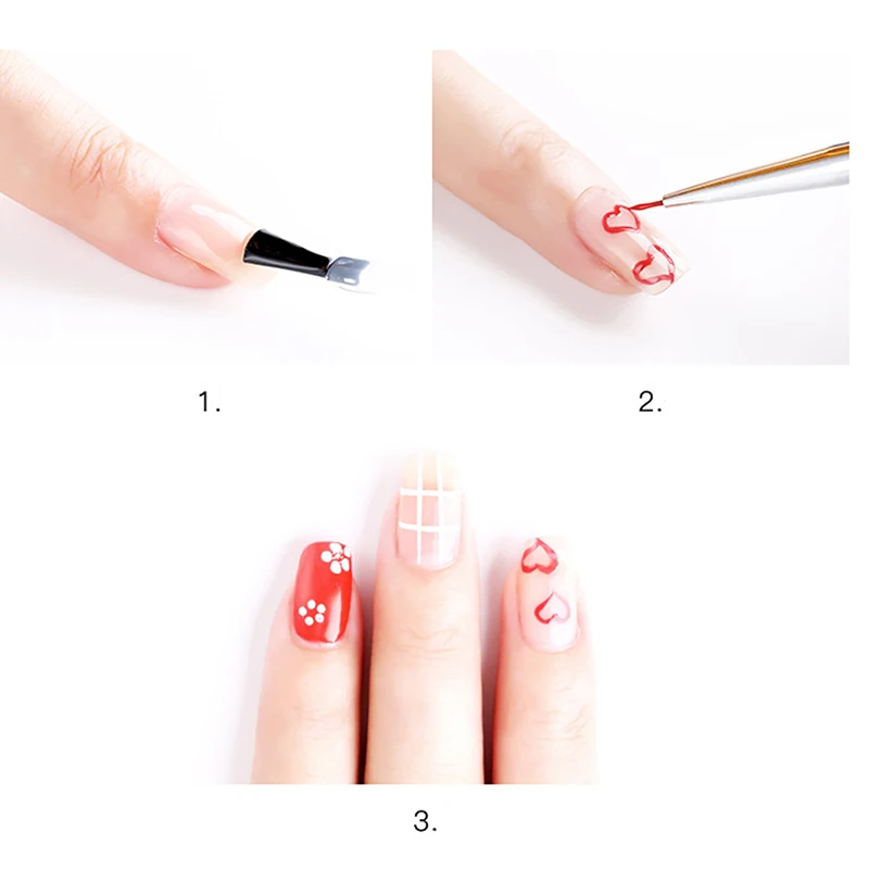 15pcs Dotting Pen Crystal Handle Nail DIY Art UV Gel Nail Brush Acrylic Brushes