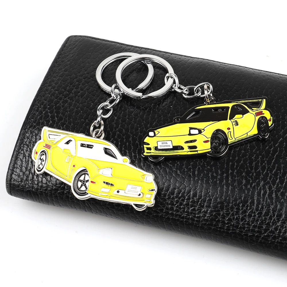 3D Metal Car Model keychain JDM Car Styling Keyring Exquisite Gift For Nissan GTR Double sided