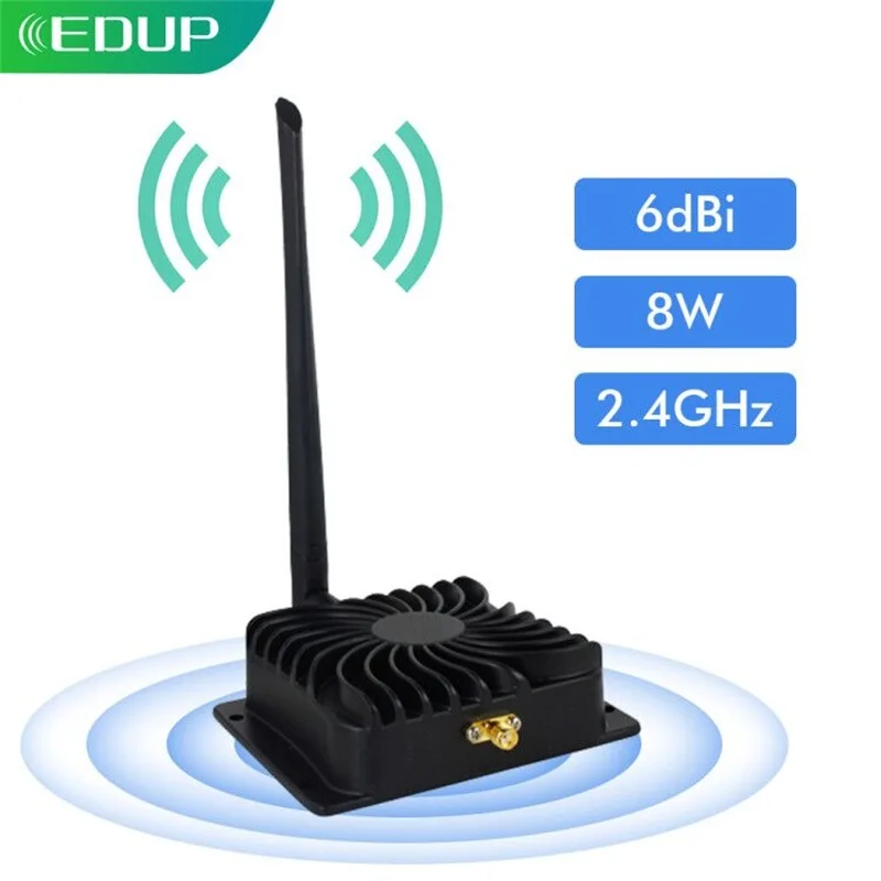 EDUP WiFi Booster WiFi Power Amplifier 2.4GHz 4W WiFi Signal Booster Wireless Range Repeater for WiFi Router Accessories Antenna