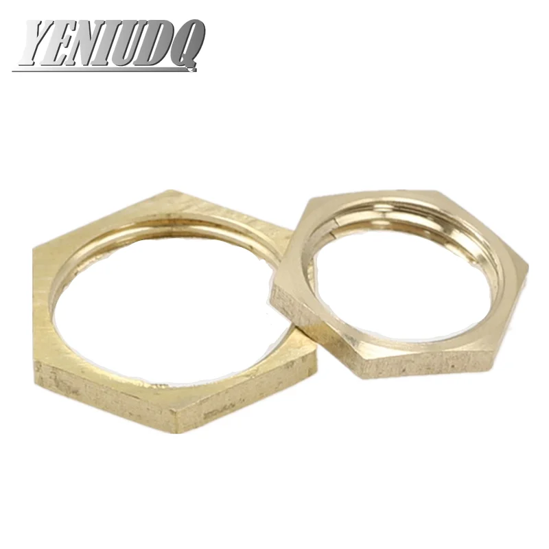 Brass Hex Lock Nuts Pipe Fitting M10 M12 1/8\