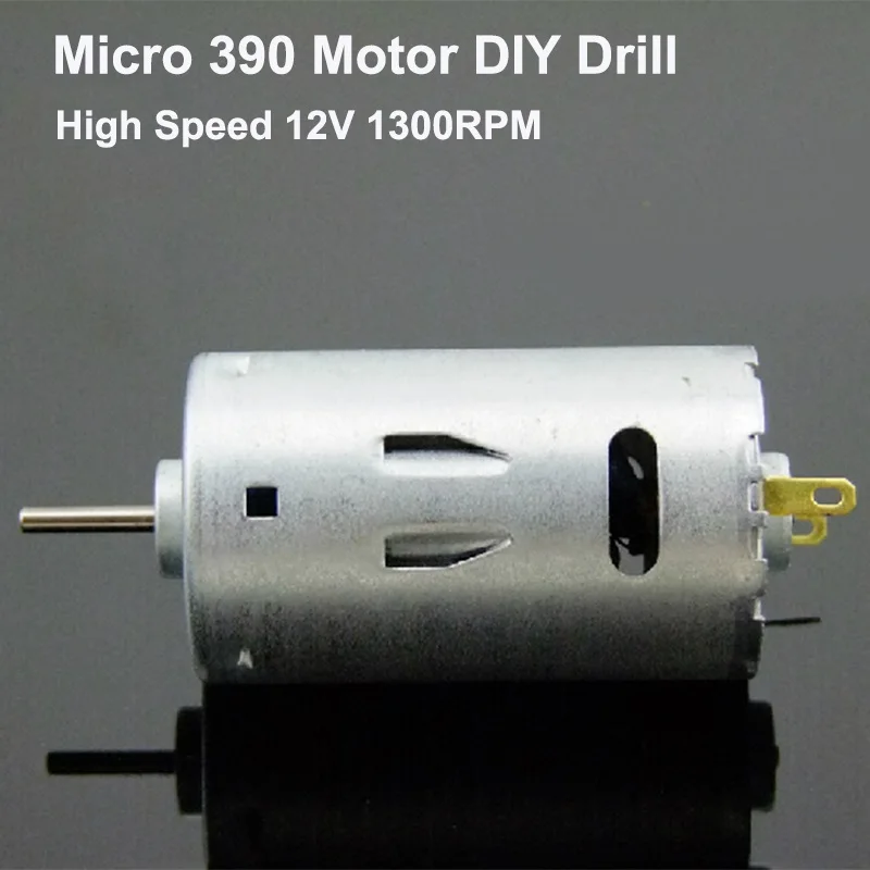 Micro RS-390 Motor DC 6V-24V 26000 RPM High Speed Large Torque with Cooling Fan DIY Drill Tool Motor