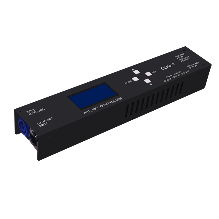 AC110-220V Build-in Power Supply Artnet controller ; output(4  universes /680 pixels/one port)for SK6812 WS2812 LED Strip view 3