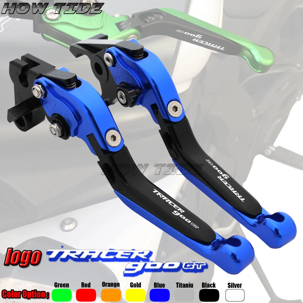 For TRACER 900 GT TRACER900/GT 2018-2019 CNC Full Black Adjustable Folding Extendable Motorcycle Brake Clutch Levers