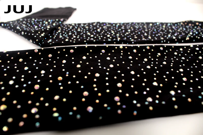 2021 sexy Frauen plus Größe Strass Strumpfhose 100den dehnbar bling Kristall ab Herbst Winter Diamant dicke hochwertige Strumpfhosen – Detail 2