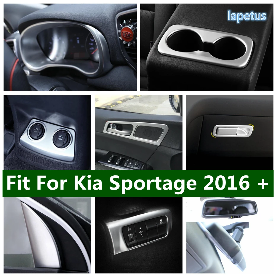 

ABS Accessories For Kia Sportage 2016 - 2020 Steering Wheel / Cigarette Lighter / Cup Holder / Inner Rearview Mirror Cover Trim