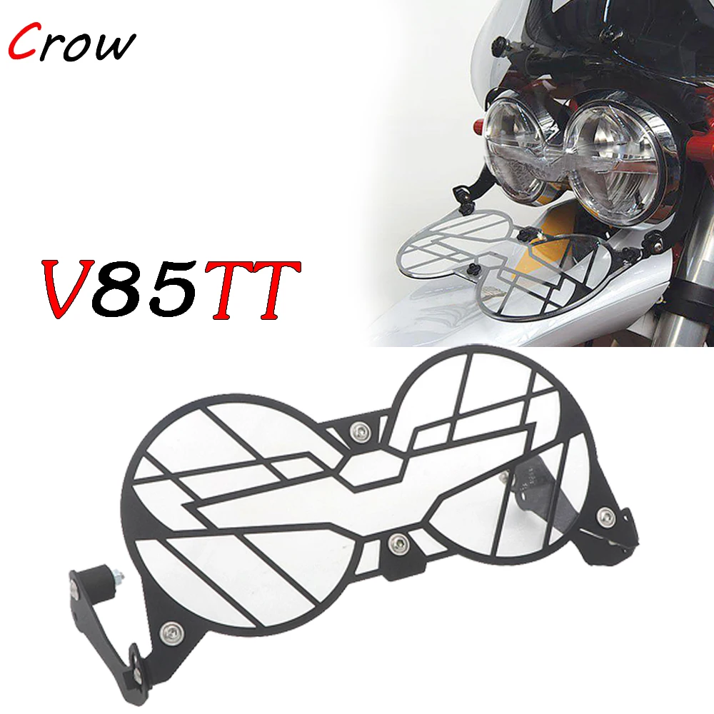 NEW Motorcycle V85TT For Moto Guzzi V85 TT Folding Headlight Guard Protector Grill Double Protection