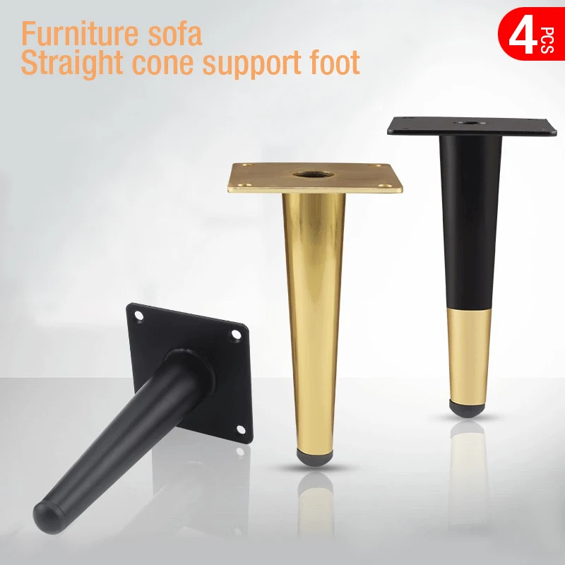 

4pcs Gold Furniture feet Legs Metal Tapered Sofa Cupboard Cabinet Furniture Leg Sideboard Wardrobes Feet Furniture Hardware hand