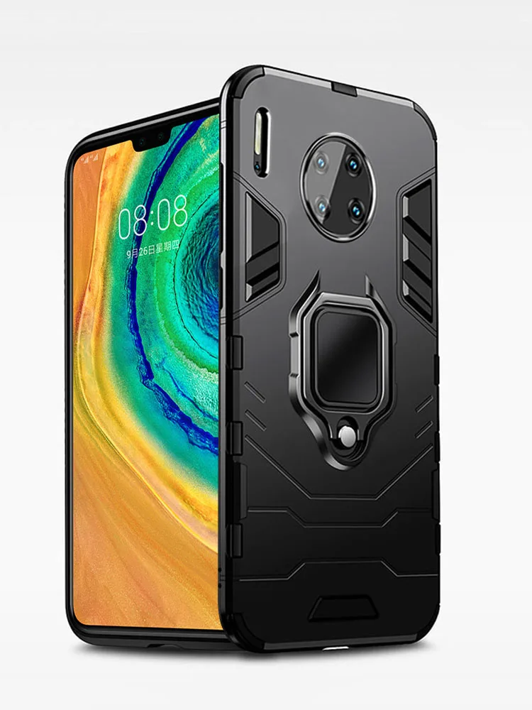 For Huawei Y9A Case Hard PC With Stand Ring Armor shockproof protective Back Cover Case for huawei y9a full cover phone shell