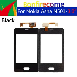 Schwarzer Touchscreen für Nokia, Typist Panel, Glassensor Ersatzteile, Asha N501, Schwarz Hauptdelefonverkauf Nokia - №6