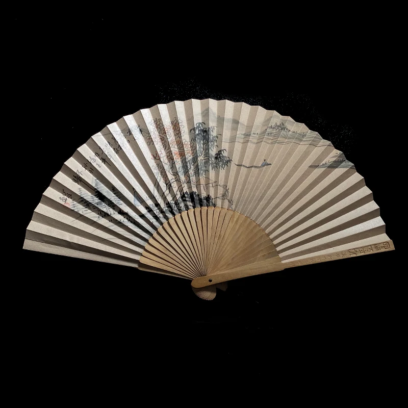 |7 inch 30 laoshan wingceltis hand-painted wear fan