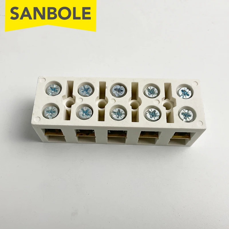 10pcs Terminal blocks Fixed Type Base Connection Terminals with screws Connector Plate 8005 80A/5P