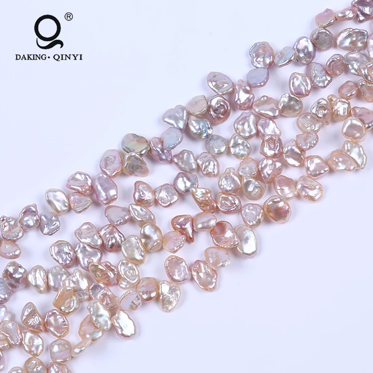 Daking Jewelry Irregular Shape Baroque Keshi Fresh Water Bulk Pearls Strands