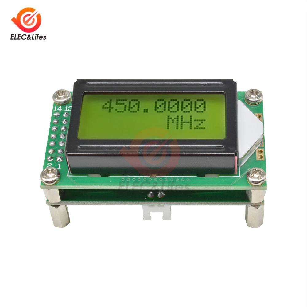 DC 9-12V 1MHz-1.2GHz RF Frequency Counter Tester Digital Cymometer PLJ-0802-E LCD 0802 Screen For Ham Radio 1-1200mhz DIY Kit