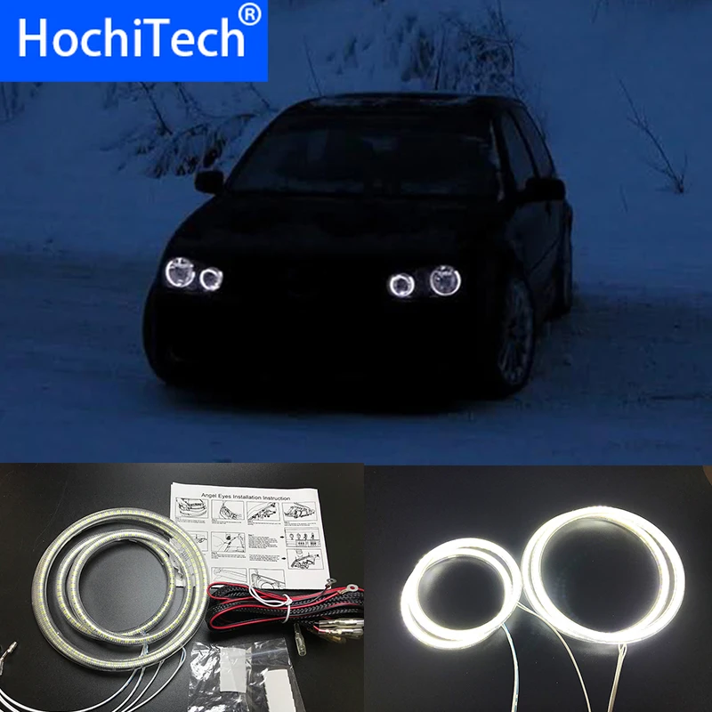 HochiTech Ultra bright SMD white LED angel eyes 12V  ring kit daytime running light DRL for Volkswagen VW golf 4 1998-2004