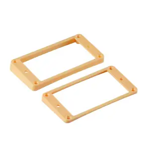 حلقات تجميع Humbucker Pickup المنحنية من البلاستيك المثني ، مجموعة إطارات التقاط الرقبة والجسر ، أسود وكريم ، اختر الغيتار LP Style ، 2 قطعة أعلى 8 مبيعات RMC بيك أب - رقم 7