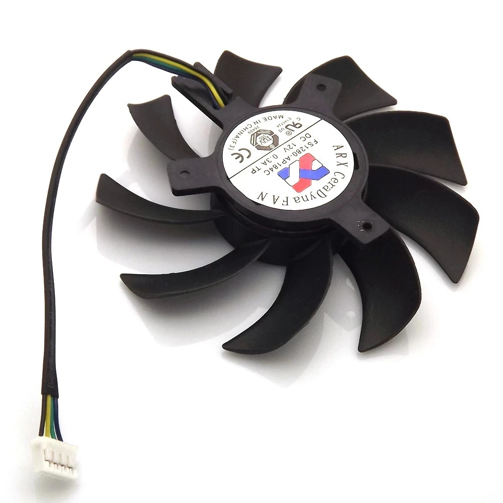 Ventilador de refrigeración para tarjeta gráfica/de vídeo, 4 cables, 4 pines, DC12V, 0.3A, 83mm, 40x40x40mm, para Sapphire HD7750, HD7770