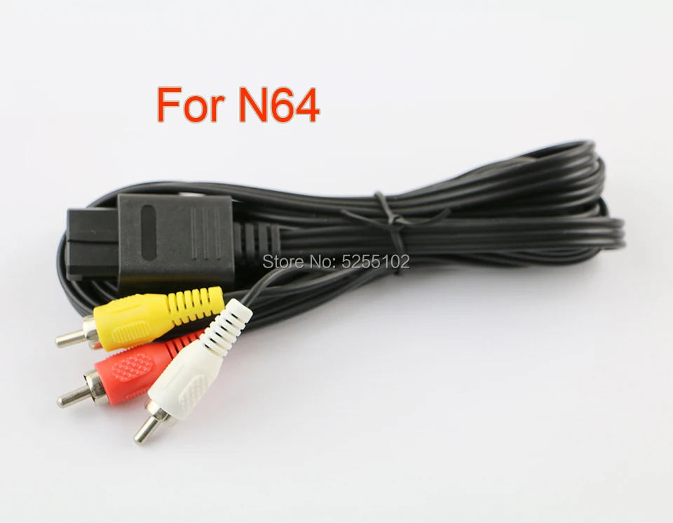 1 قطعة لنينتندو 64 الصوت التلفزيون فيديو الحبل كابل AV إلى RCA ل سوبر لنينتندو ل GameCube ل N64 ل SNES