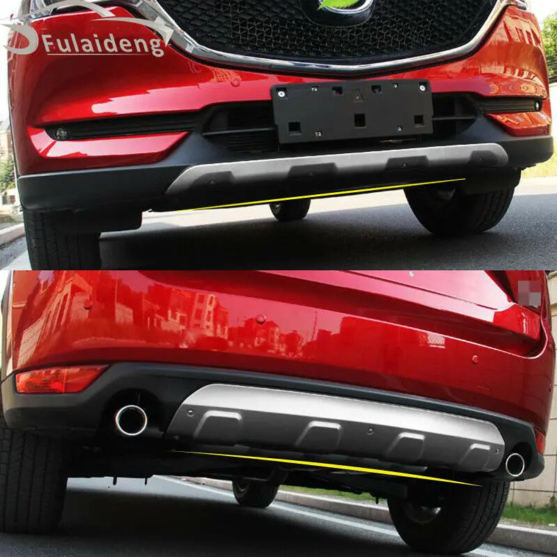 For Mazda CX-5 2017-2019 Front&Rear Bumper Protector Skid Plate Guard Trim Cover Car modification Auto parts