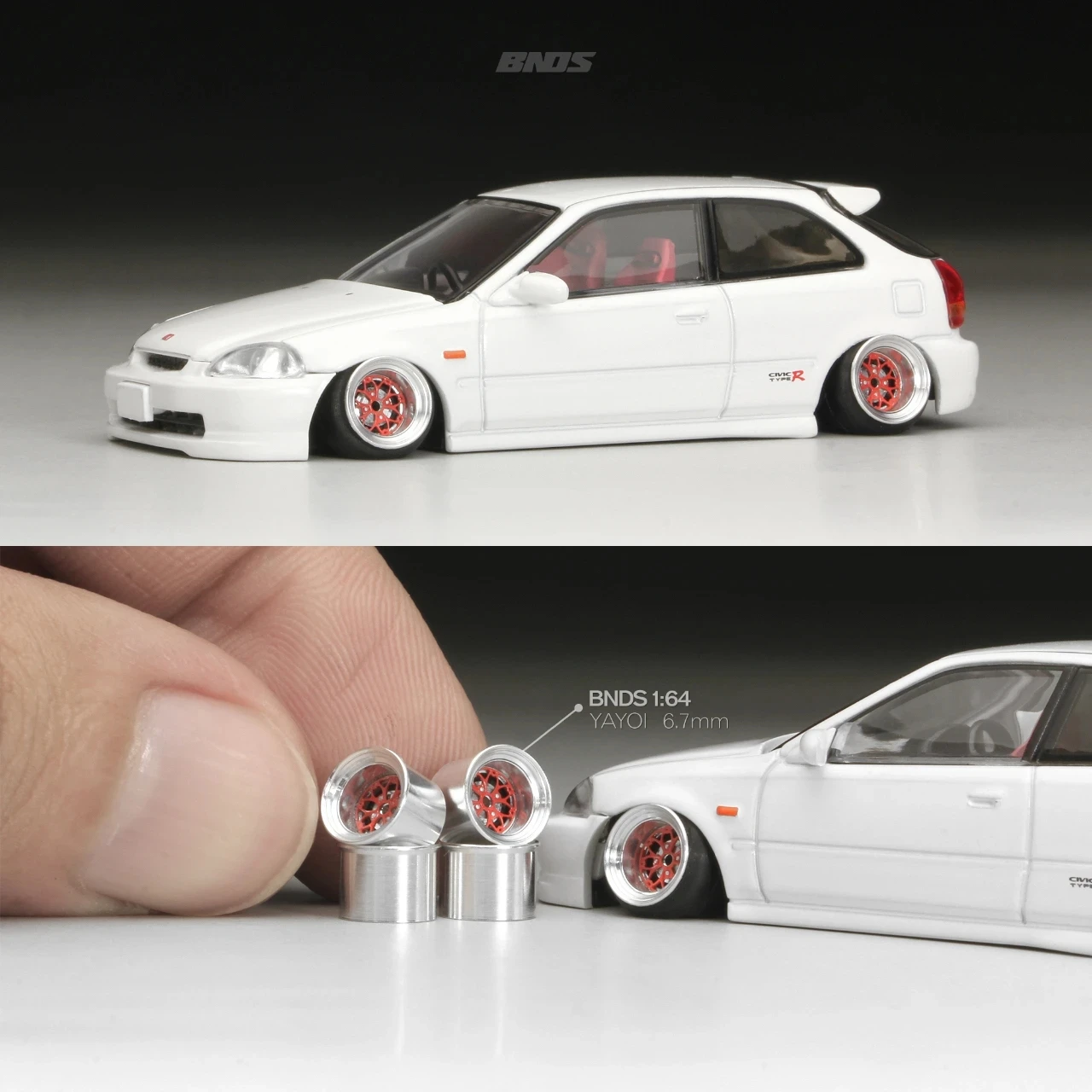 HOT BNDS 1:64 WHEELS Autobahn Polizei Refit JDM Racing Wheel Hub Model Modification