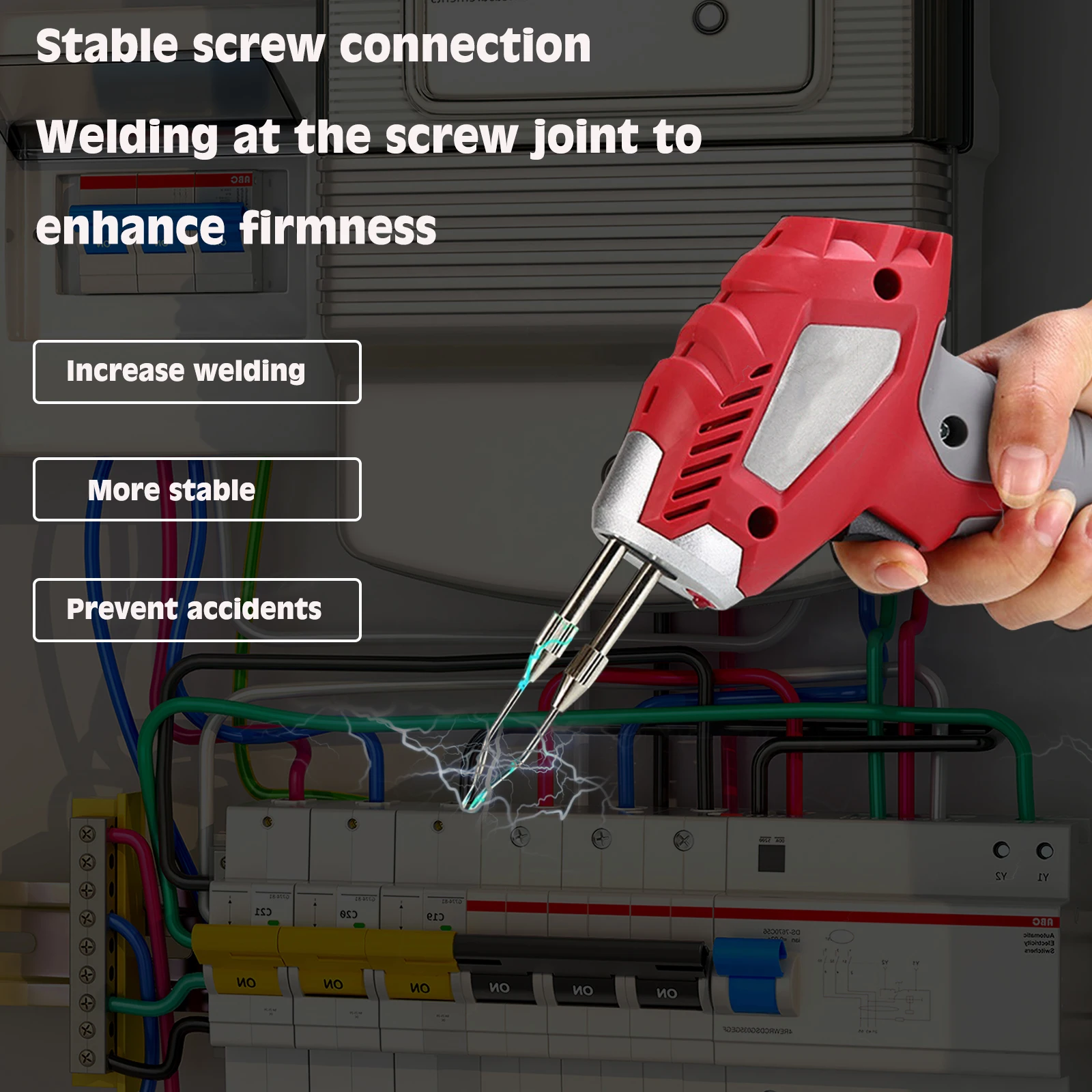 Electric Soldering Iron 180W Powerful Motor Handheld Soldering Device Manual Electric 220-240V-50/60HZ Welding Solder Tools