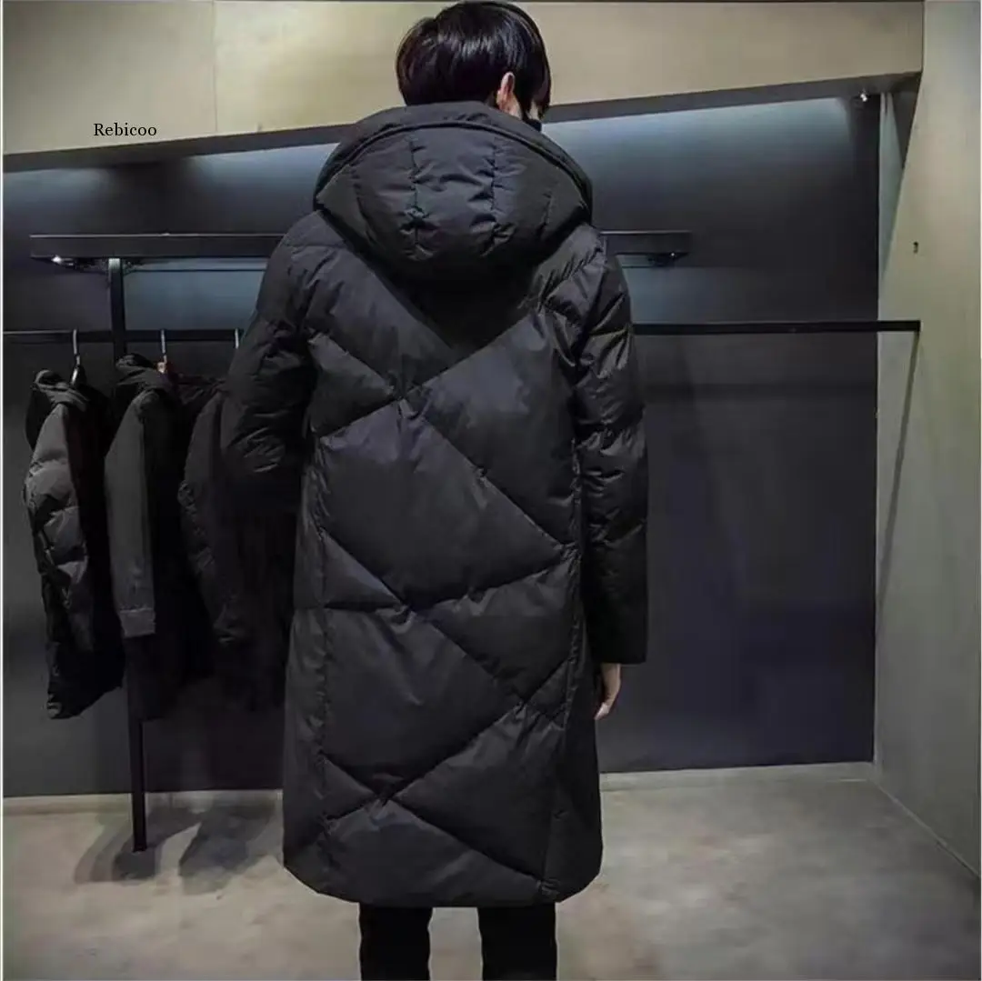 Fashion Winter Jacket Men Brand Clothing New Parka Men Thick Warm Long Coats Men High Quality Hooded Jacket Black 5Xl