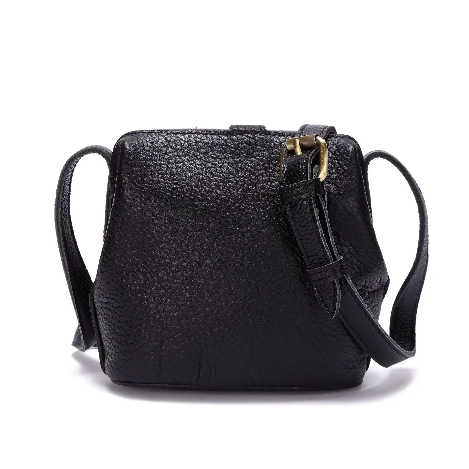

2021 New In Women Genuine Leather Small Soft Bucket Handbag Crossbody Bags