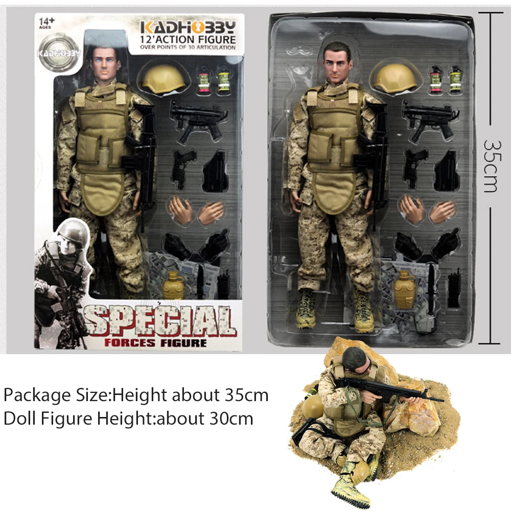 1 Stück auf Lager 1/6 Maßstab nb01a Armee Militär Wüste Tarnung Kampfs oldat 12 Zoll Action figuren Spielzeug 30cm Puppen mit Verkaufs box