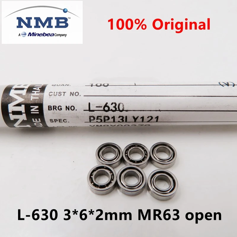 

20pcs/100pcs NMB Minebea high speed bearing L-630 MR63 3*6*2mm 673 630 open precision miniature ball bearings