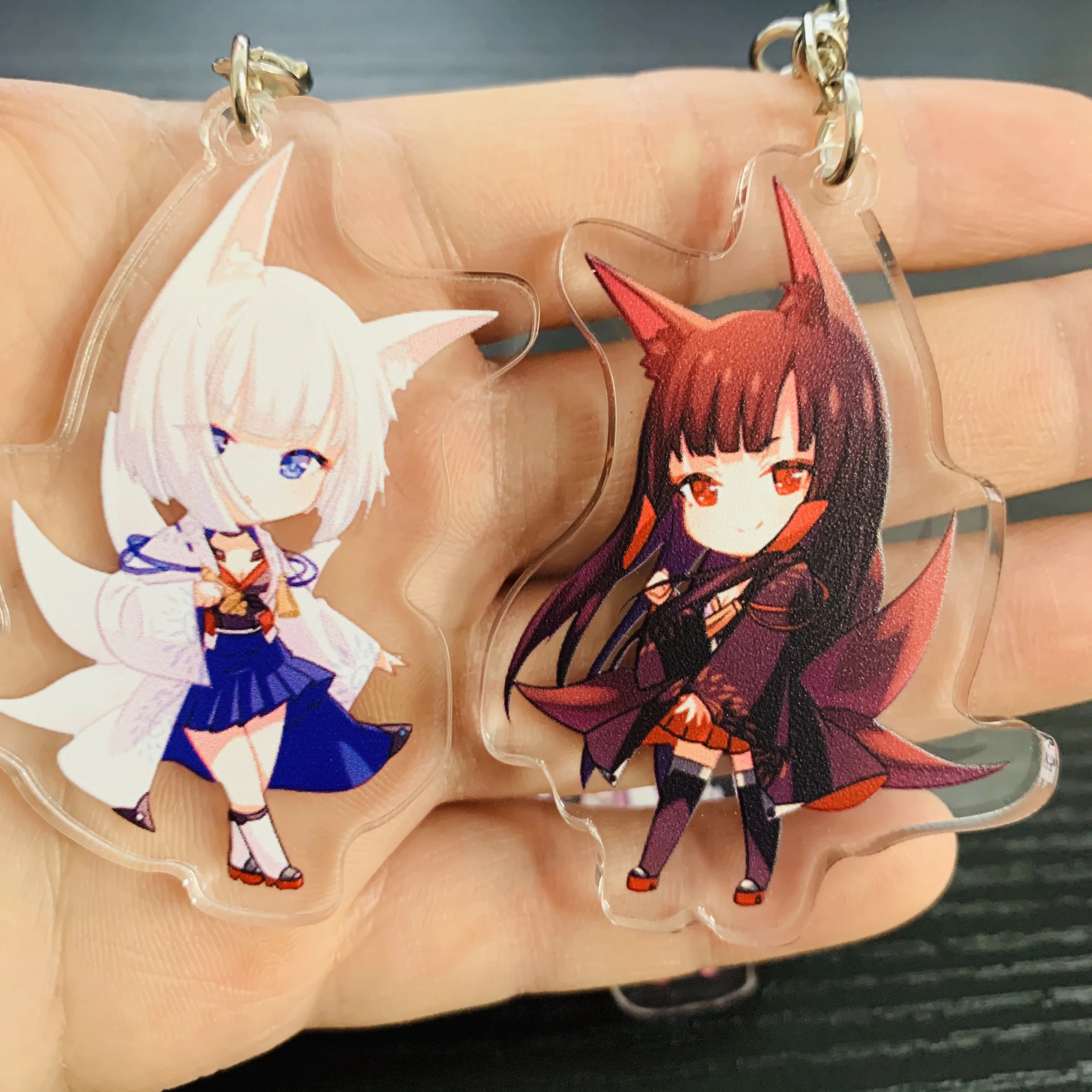 

Game Azur Lane Figure Chicheng Acrylic Cosplay Keychain Jiahe Character Model Kawaii Bag Pendant Decoration Q Version Key Ring