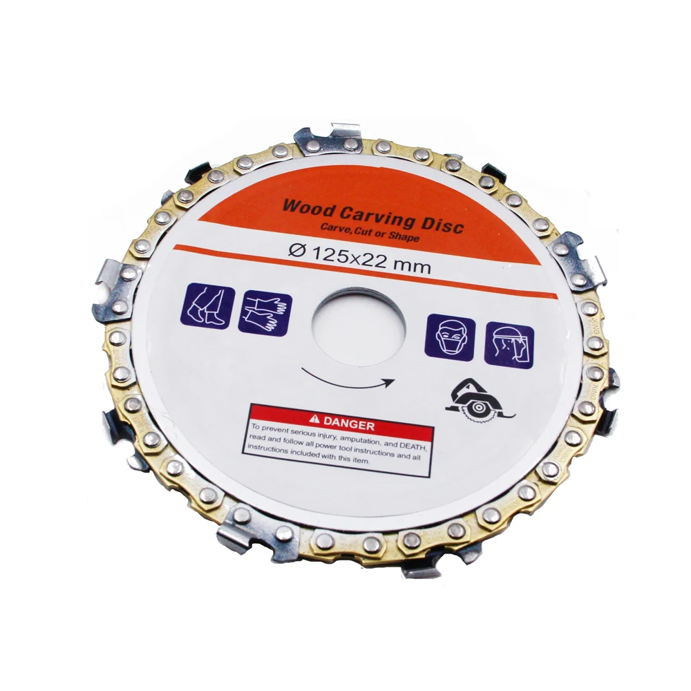 5-inch 9 tooth chain disk 125 * 22mm woodworking chain saw disk cutting blade wood slotting saw blade