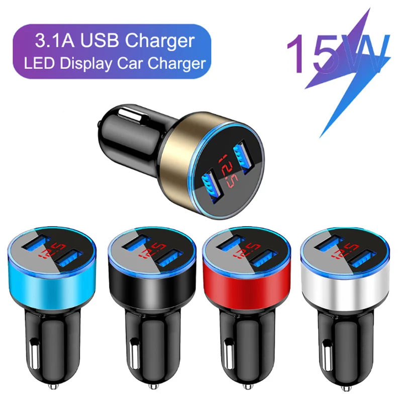 Car Charger Mobile Phone Fast Charging Adapter For OPPO F17 A53 A73 A15 A52 A72 A92 Realme 6 7 Pro C17 C15 Dual USB Car Charger