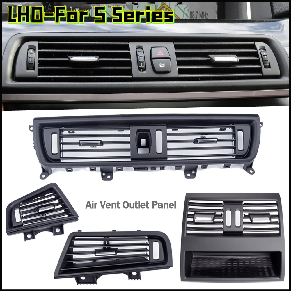 For BMW F10 F11 F18 5 Series 2010-2017 Car Front Row Wind Left Center Right Air Conditioning Vent Grill Outlet Panel