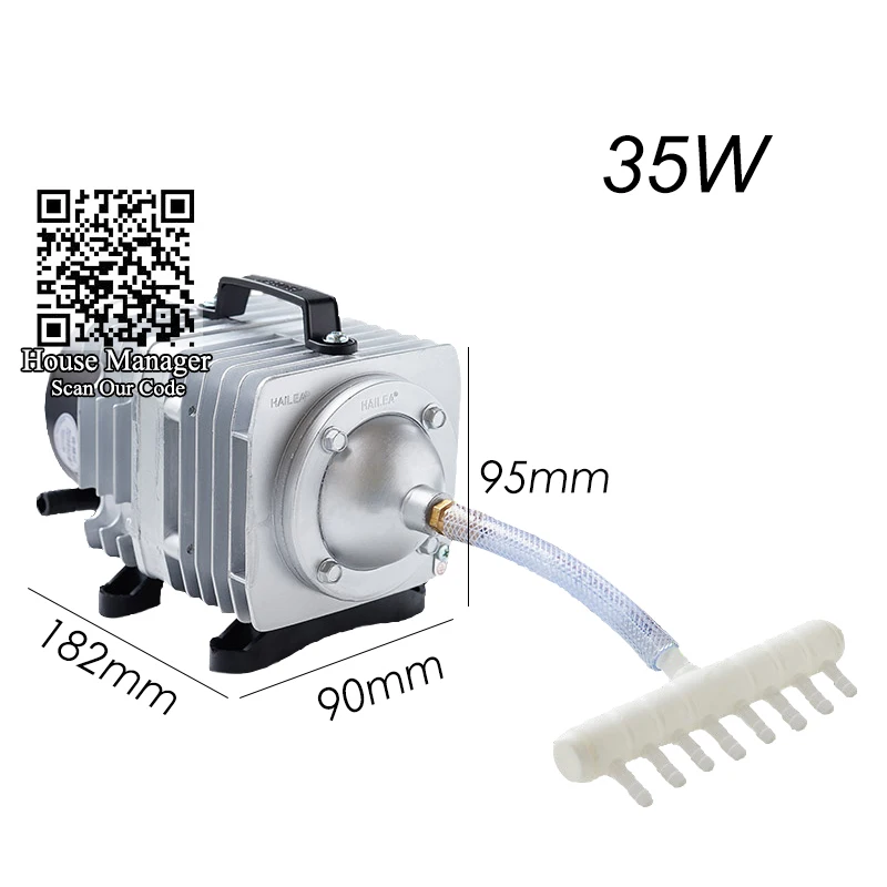 Imagem -06 - Super Alta Poderosa Lagoa Compressor de ar 30 35w Eletromagnética Aerador Bomba de ar ao ar Livre para Peixes Lagoa Piscina Jardim Loja Frutos do Mar